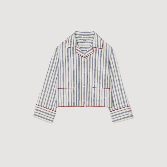 Áo sơ mi kẻ sọc 1 Xanh dương