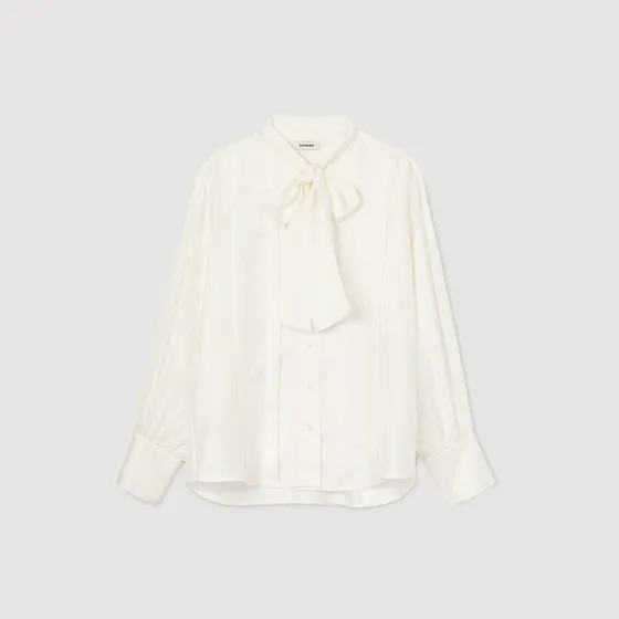 Áo sơ mi lụa lavallière 1 Be