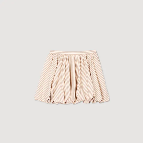 Chân váy phồng kẻ sọc 36 Camel