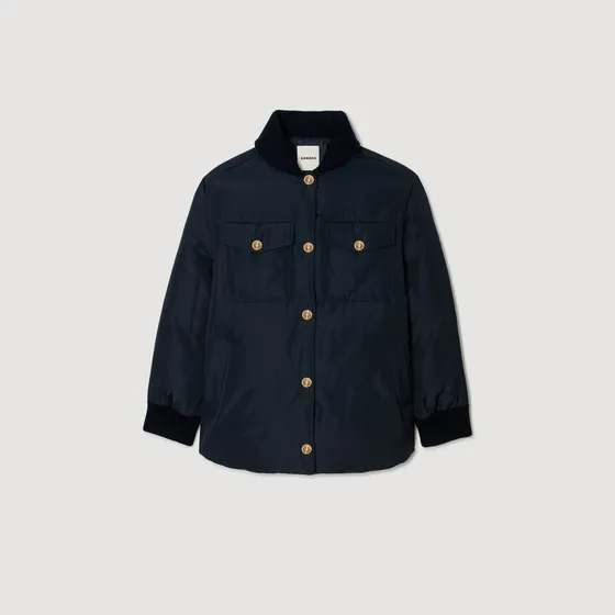 Áo phao cổ lông 36 Xanh Navy