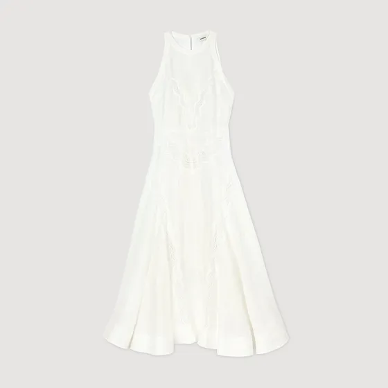 Đầm maxi viền ren 34 Trắng