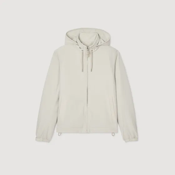 Áo khoác khóa kéo có mũ S Be