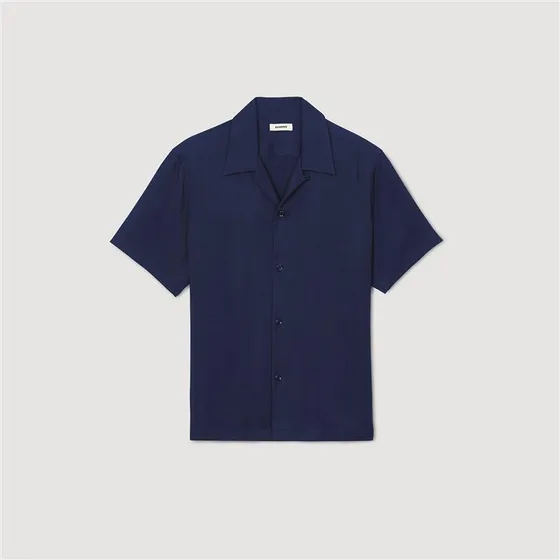 Áo sơ mi cổ rộng L Xanh navy