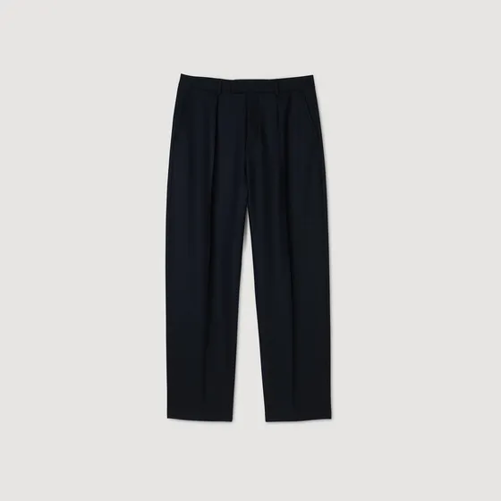 Quần tây ống rộng xếp ly 42 Xanh đen