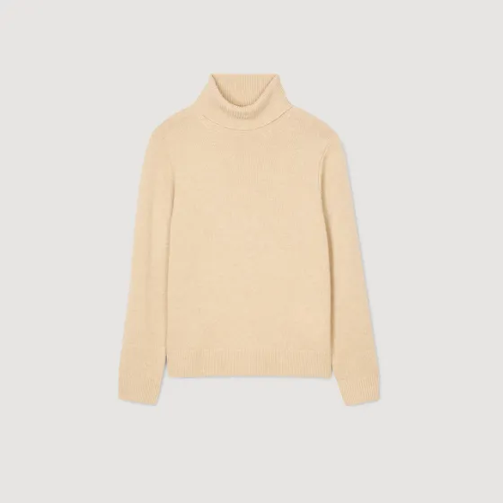 Áo len cao cổ M Be