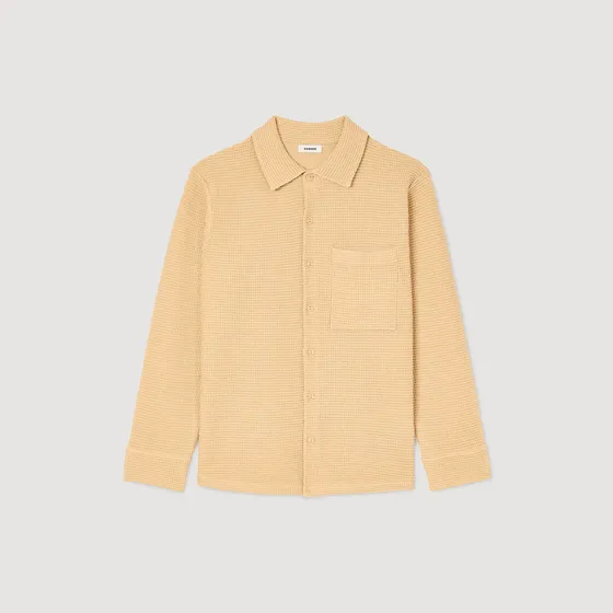 Áo sơ mi dệt kim oversize M Be