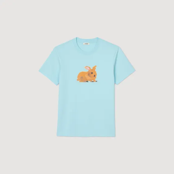 Áo phông hình thỏ Wild Animals S Xanh da trời