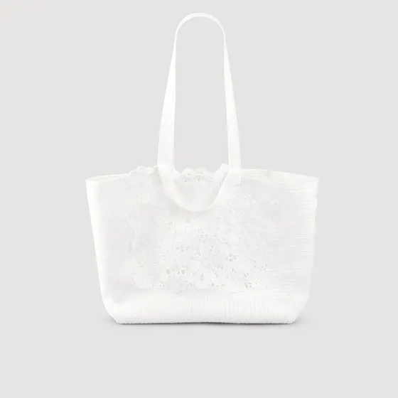 Túi tote crochet TU Trắng Ecru