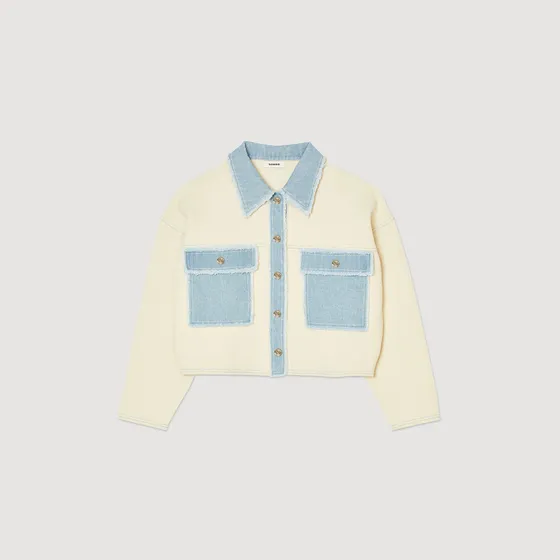 Áo khoác cardigan oversize 1 Trắng Ecru