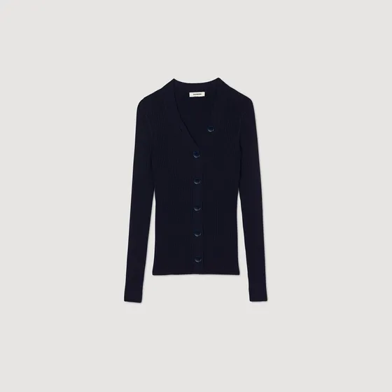 Áo cardigan dệt kim 1 Xanh đen