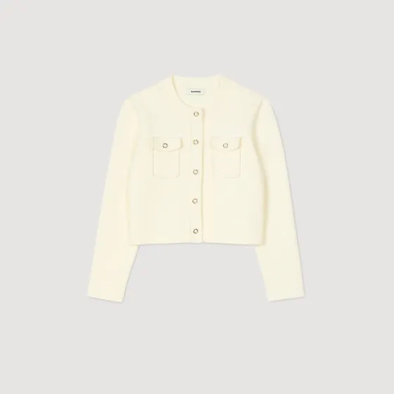 Áo cardigan có túi 310 Trắng Ecru
