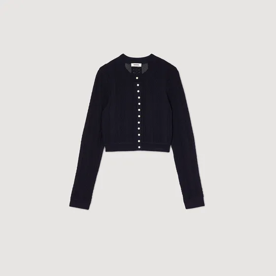 Áo cardigan phối ren 2 Xanh navy