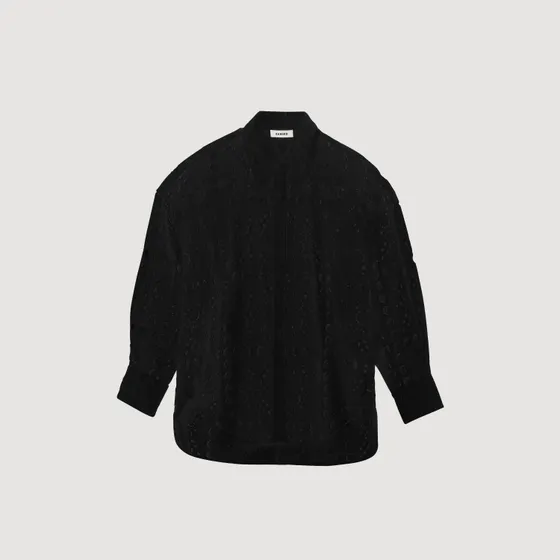 Áo sơ mi Broderie Anglaise 310 Đen