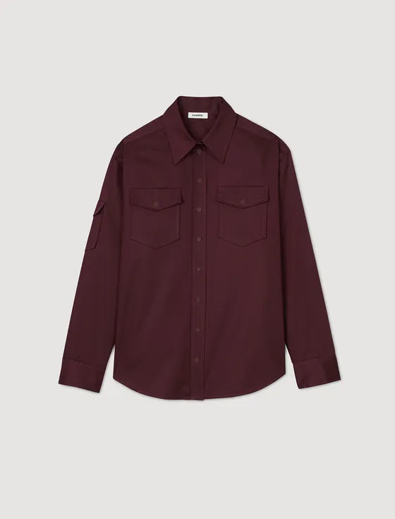 Áo sơ mi cotton có túi 310 Đỏ