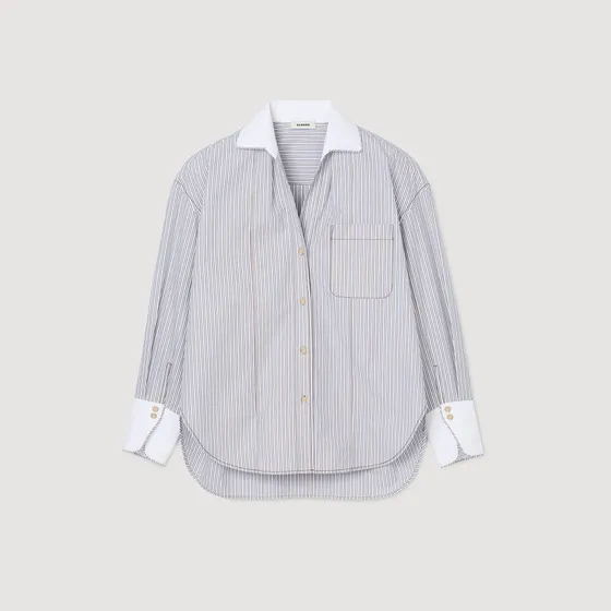 Áo sơ mi kẻ sọc oversize 310 Nhiều màu