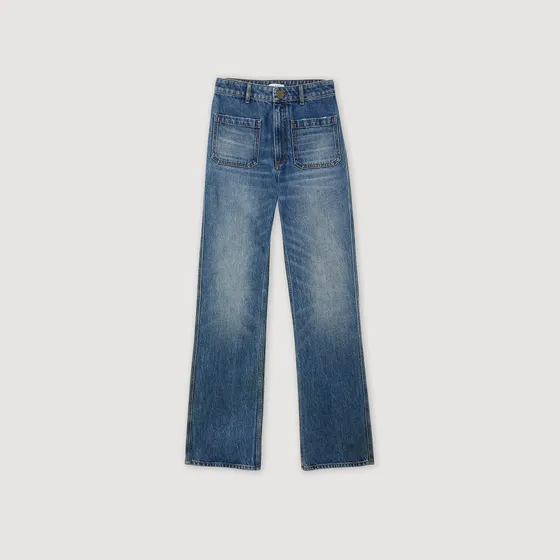 Quần jeans ống loe 40 Xanh denim