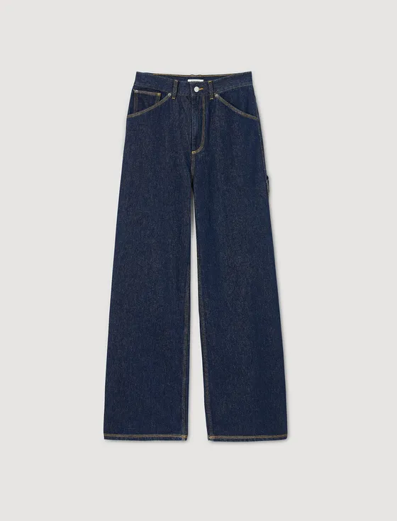 Quần jeans ống loe 36 Xanh denim