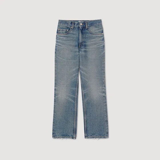 Quần jean phai màu 38 Xanh denim