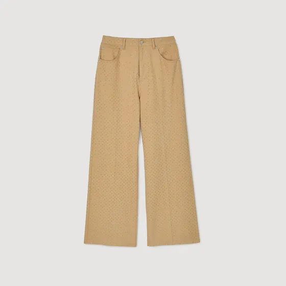 Quần jeans đính đá 38 Nâu