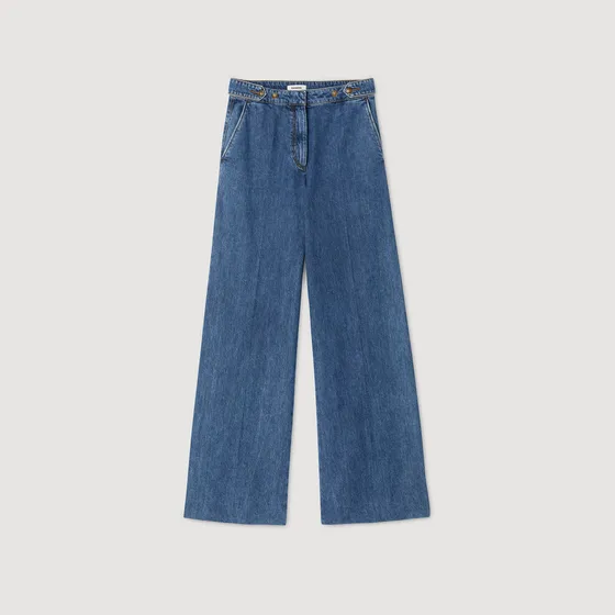Quần jeans ống rộng 36 Xanh denim