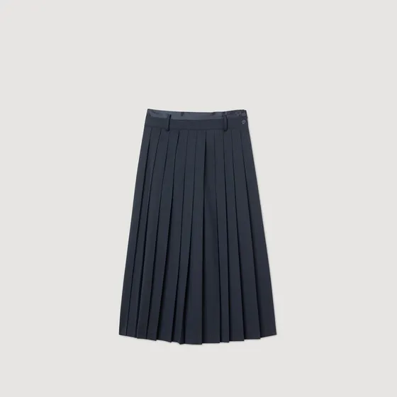Chân váy dài xếp li 36 Xanh Navy