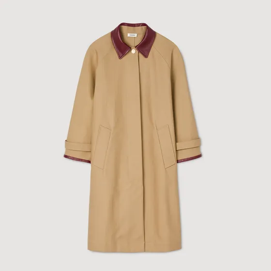 Áo trench coat cổ da 36 Be