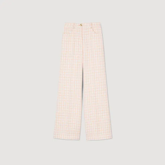Quần vải tweed 36 Hồng