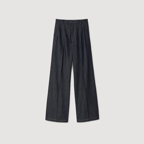 Quần âu denim 36 Xanh dương