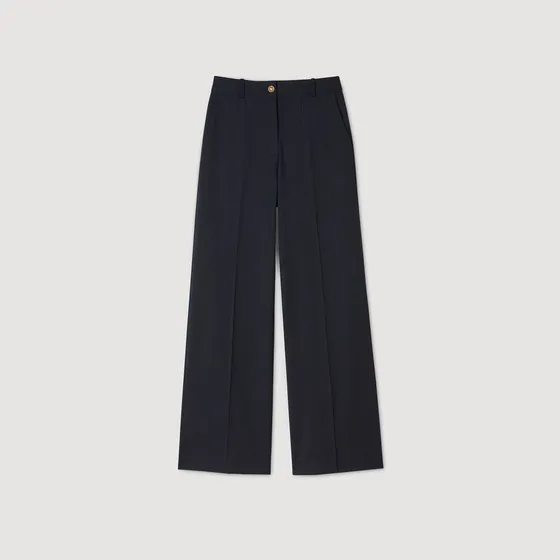 Quần tây sọc trắng 36 Xanh Navy