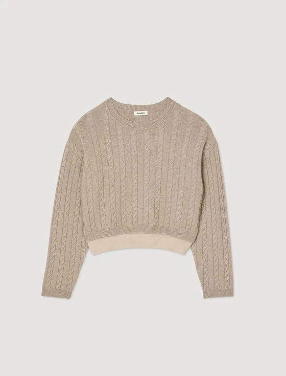 Áo len cashmere cổ tròn 1 Be