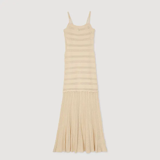 Đầm maxi dệt kim 36 Vanilla