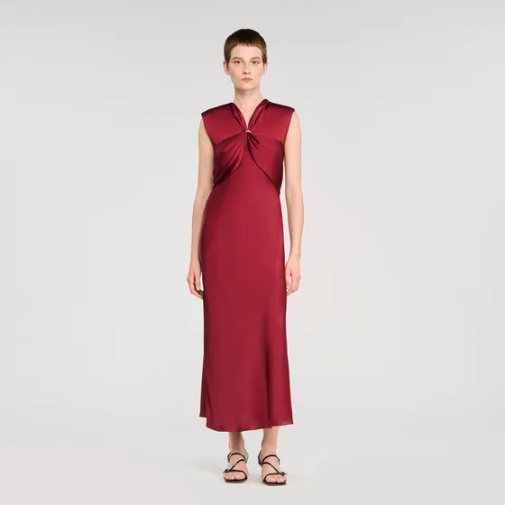Đầm maxi cổ V 38 Đỏ