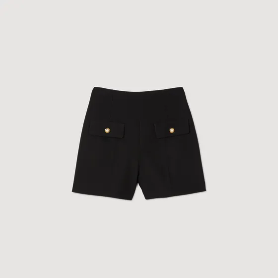 Quần short cạp cao 34 Đen