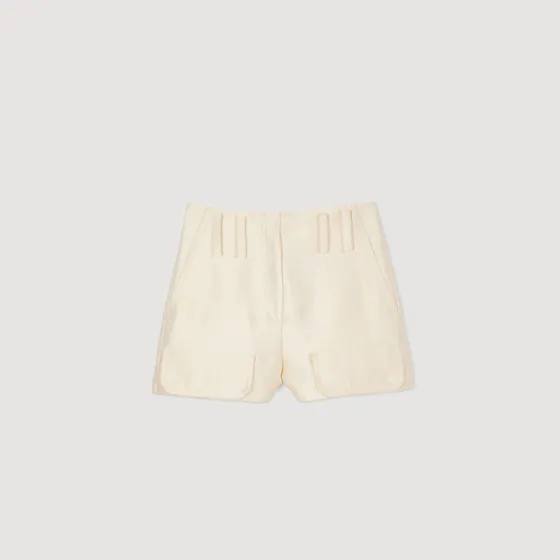 Quần short túi hộp 38 Trắng Ecru