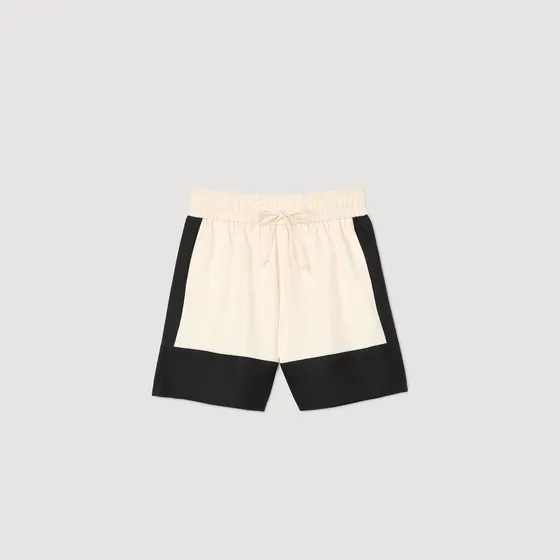 Quần short hai màu 38 Trắng Ecru