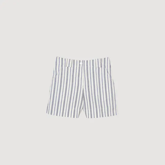Quần short kẻ sọc 38 Xanh da trời