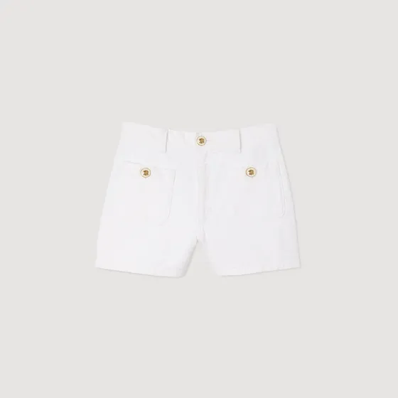 Quần short denim 36 Trắng