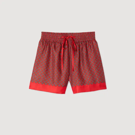 Quần short in họa tiết 38 Đỏ
