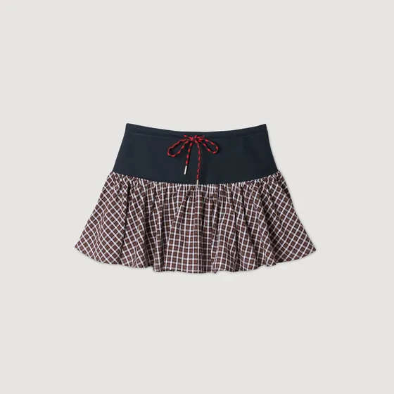 Chân váy kẻ caro 34 Nâu