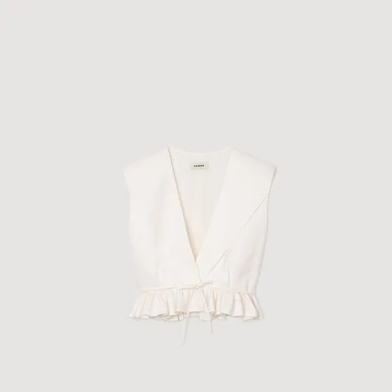 Áo crop top nhún bèo 1 Be