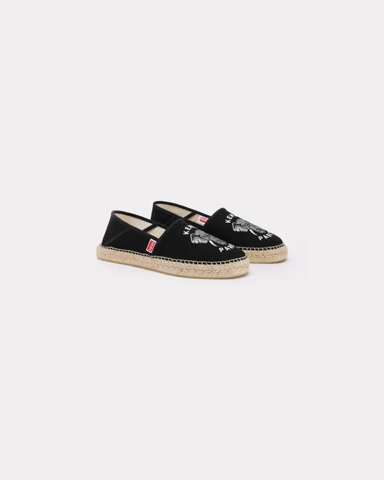Giày slip-on vải đế cói đặc biệt KENZO Elephant