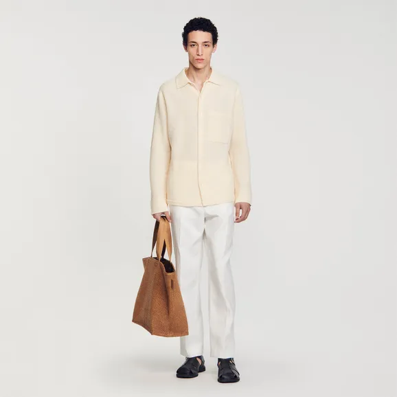 Áo sơ mi dệt kim oversize 23 Be