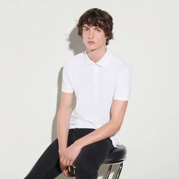 &Aacute;o polo vải linen
