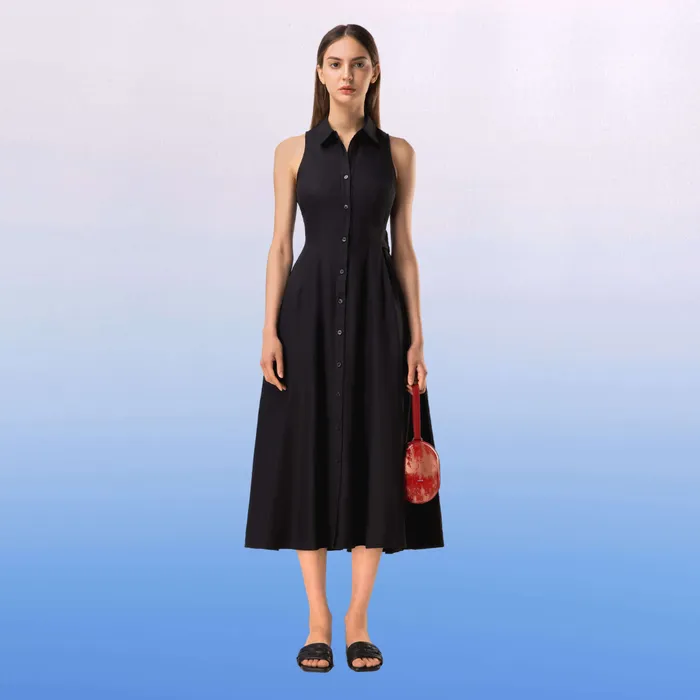 Đầm chữ a linen