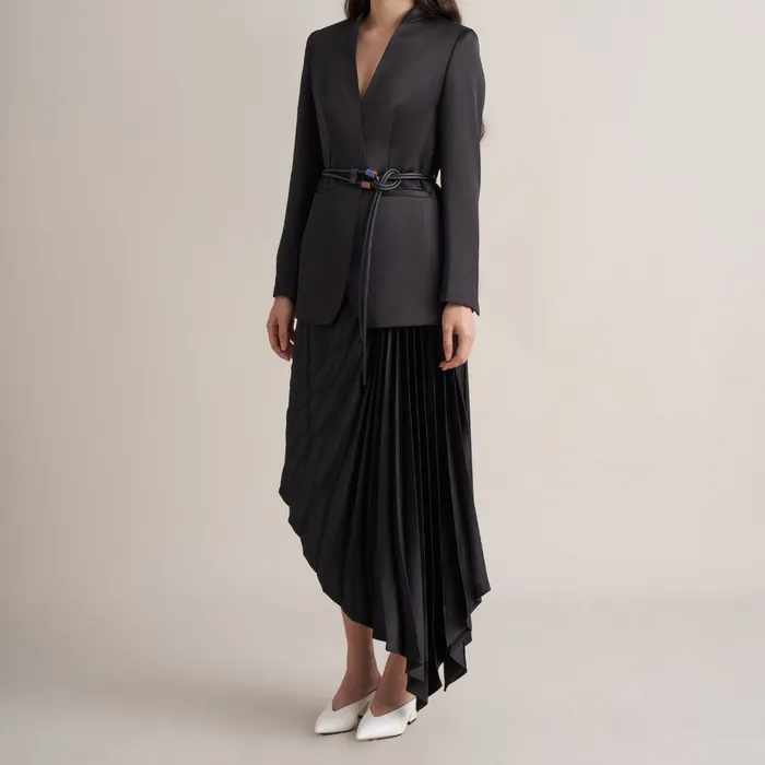 PLEATED MIDI SKIRT
