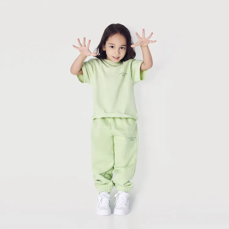 [KIDS] Quần Basic Logo Xanh Lá Sáng