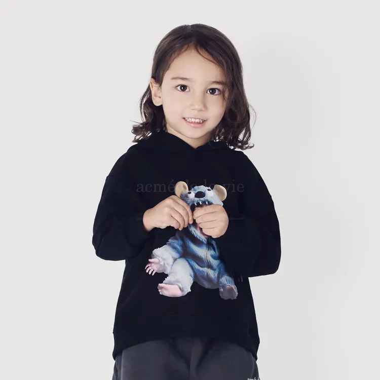 [KIDS] Áo Hoodie Baby Face Monster Baby Đen