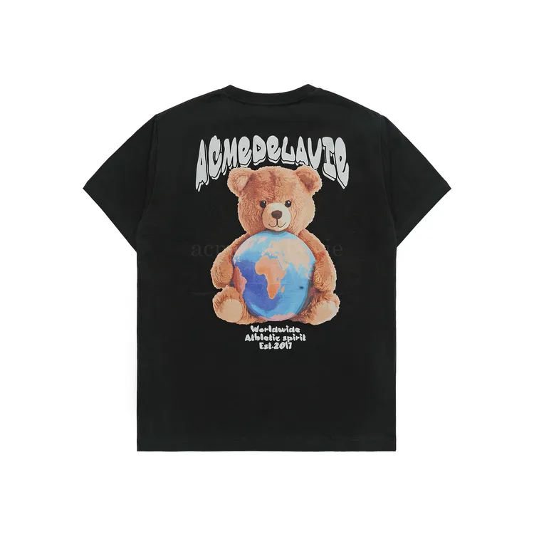 Áo Thun ADLV World Wide Globe Bear Artwork Đen
