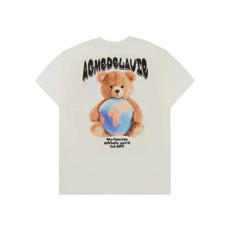 Áo Thun ADLV World Wide Globe Bear Artwork Kem