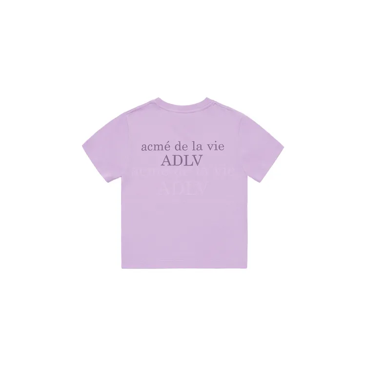 [KIDS] Áo Thun Basic Logo Tím Nhạt